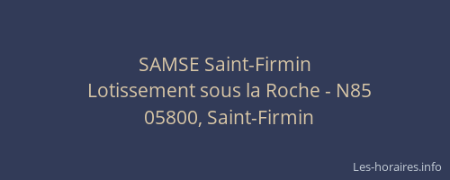 SAMSE Saint-Firmin