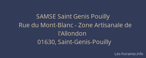 SAMSE Saint Genis Pouilly