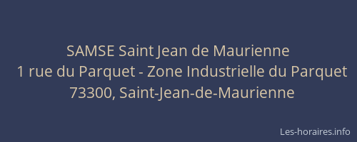 SAMSE Saint Jean de Maurienne