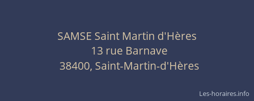 SAMSE Saint Martin d'H&egrave;res