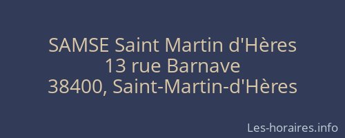 SAMSE Saint Martin d'Hères