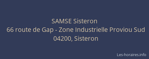 SAMSE Sisteron