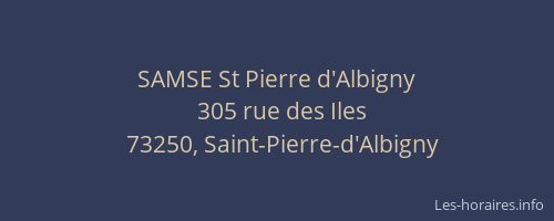 SAMSE St Pierre d'Albigny