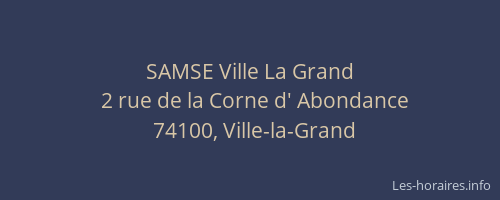 SAMSE Ville La Grand