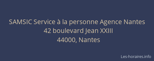 SAMSIC Service à la personne Agence Nantes