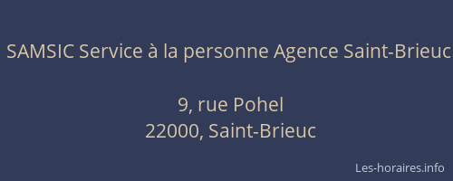 SAMSIC Service à la personne Agence Saint-Brieuc