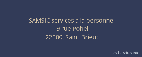 SAMSIC services a la personne