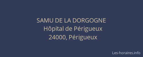 SAMU DE LA DORGOGNE