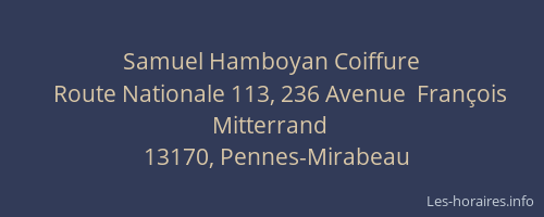 Samuel Hamboyan Coiffure