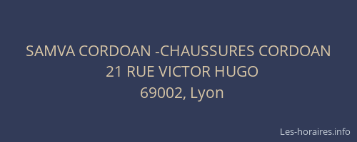 SAMVA CORDOAN -CHAUSSURES CORDOAN