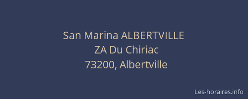 San Marina ALBERTVILLE
