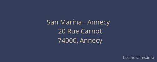 San Marina - Annecy