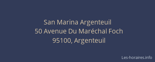 San Marina Argenteuil
