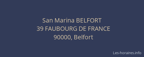 San Marina BELFORT