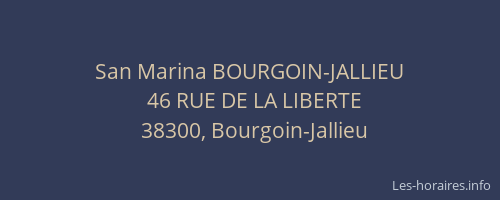 San Marina BOURGOIN-JALLIEU