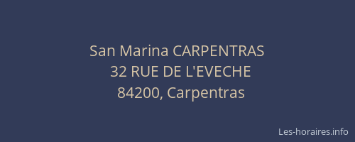 San Marina CARPENTRAS