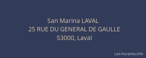 San Marina LAVAL