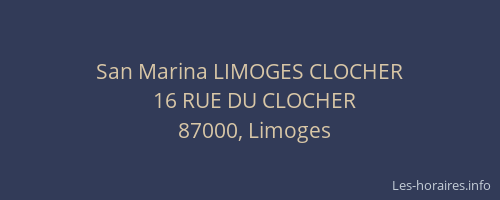 San Marina LIMOGES CLOCHER