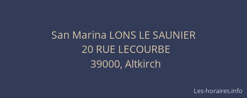 San Marina LONS LE SAUNIER