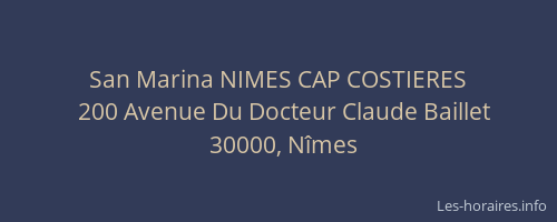 San Marina NIMES CAP COSTIERES
