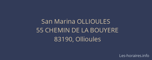 San Marina OLLIOULES