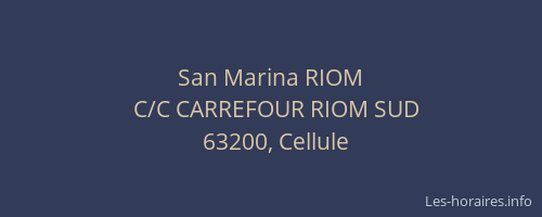 San Marina RIOM