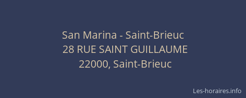 San Marina - Saint-Brieuc