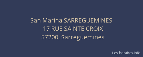 San Marina SARREGUEMINES