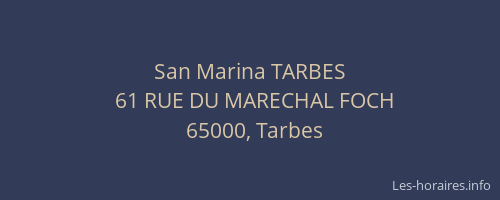 San Marina TARBES