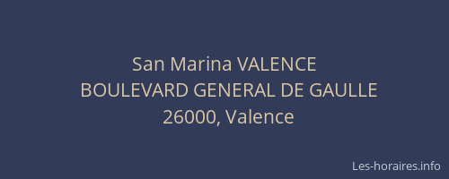 San Marina VALENCE