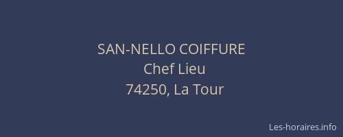 SAN-NELLO COIFFURE