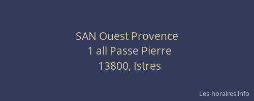 SAN Ouest Provence