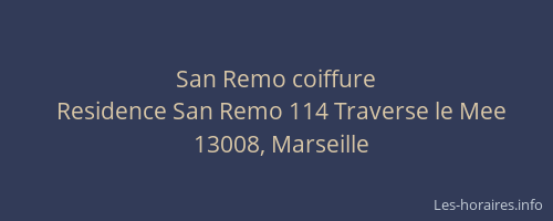 San Remo coiffure
