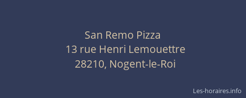 San Remo Pizza