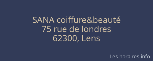 SANA coiffure&beauté