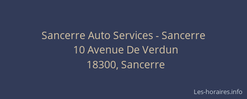Sancerre Auto Services - Sancerre