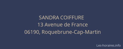 SANDRA COIFFURE