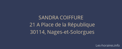 SANDRA COIFFURE