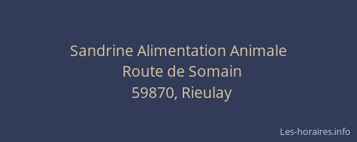Sandrine Alimentation Animale