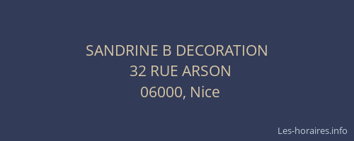 SANDRINE B DECORATION