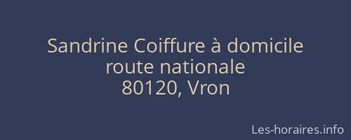 Sandrine Coiffure à domicile
