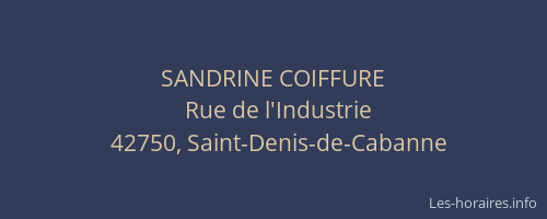 SANDRINE COIFFURE
