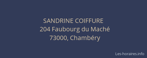 SANDRINE COIFFURE