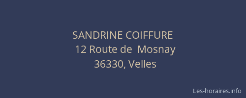 SANDRINE COIFFURE