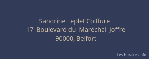 Sandrine Leplet Coiffure