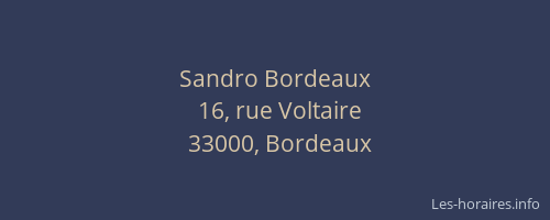 Sandro Bordeaux