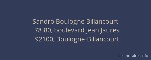 Sandro Boulogne Billancourt