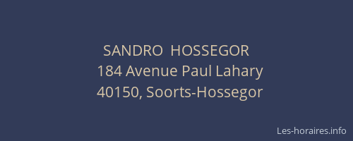 SANDRO  HOSSEGOR