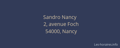 Sandro Nancy