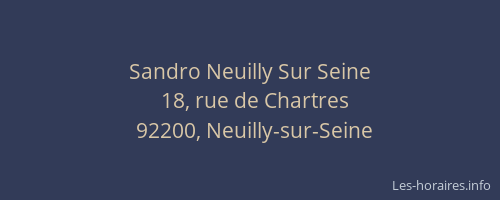 Sandro Neuilly Sur Seine